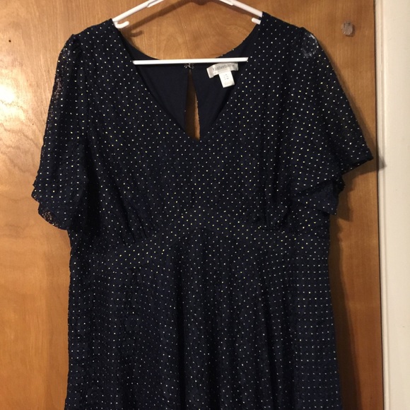 Motherhood navy NWOT w/ flutter cap sleeves - Picture 3 of 8